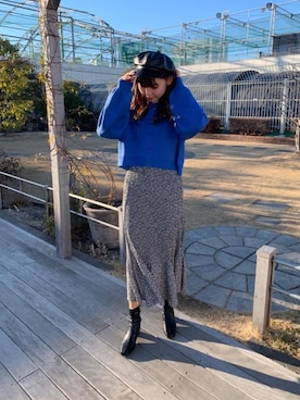 「トレンドファッション」｜「アイテム（ブーツ）」を使った、RETROGIRLさん（レディース・165cm）の冬コーディネート