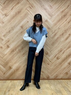 「トレンドファッション」｜「アイテム（ブーツ）」を使った、RETROGIRLさん（レディース・165cm）の冬コーディネート