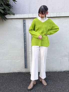 「トレンドファッション」｜「アイテム（ブーツ）」を使った、RETROGIRLさん（レディース・165cm）の冬コーディネート