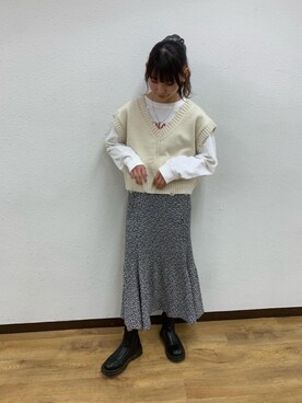 「トレンドファッション」｜「アイテム（ブーツ）」を使った、RETROGIRLさん（レディース・165cm）の冬コーディネート