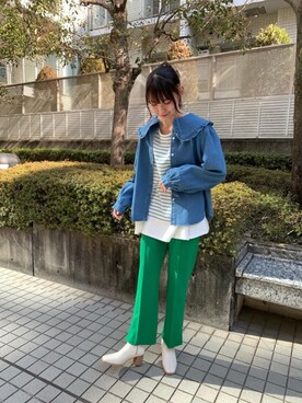 「トレンドファッション」｜「アイテム（ブーツ）」を使った、RETROGIRLさん（レディース・165cm）の冬コーディネート
