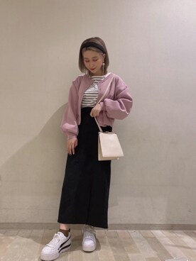 「トレンドファッション」｜「アイテム（スカート）」を使った、RETROGIRLさん（レディース・157cm）の冬コーディネート