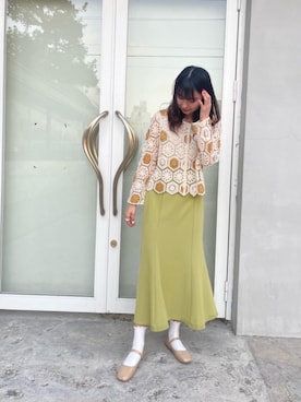 「トレンドファッション」｜「アイテム（スカート）」を使った、RETROGIRLさん（レディース・165cm）の春コーディネート