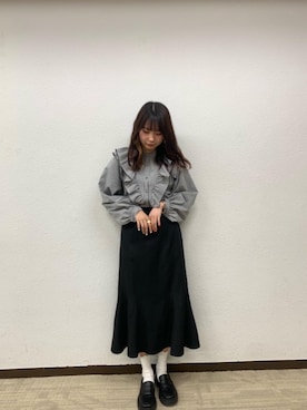 「トレンドファッション」｜「アイテム（スカート）」を使った、RETROGIRLさん（レディース・165cm）の春コーディネート
