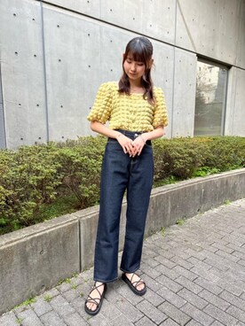 「トレンドファッション」｜「アイテム（サンダル）」を使った、RETROGIRLさん（レディース・165cm）の春コーディネート
