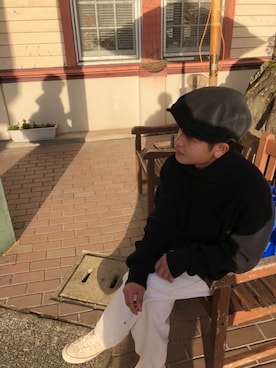 「CALUX（キャラクス）のアイテム」を使った、016さん（メンズ・164cm）の冬コーディネート