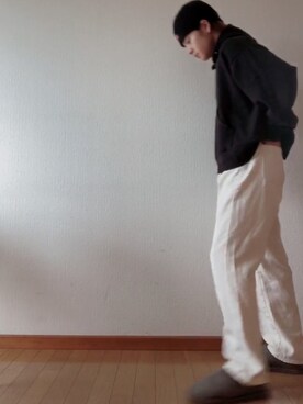 「HANES（ヘインズ）のアイテム（帽子）」を使った、016さん（メンズ・164cm）の春コーディネート