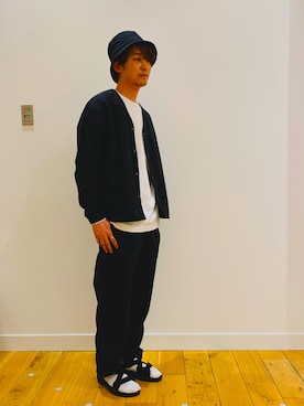 「BURLAP OUTFITTER（バーラップアウトフィッター）のアイテム（ブルゾン）」を使った、MATSUMOTOさん（メンズ・175cm）の春コーディネート