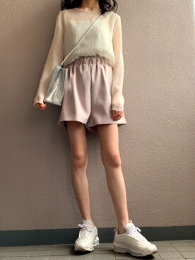「NIKE（ナイキ）のNIKE ナイキ エア マックス 97 ウィメンズシューズ / NIKE AIR MAX 97 921733-100【SP】（スニーカー）」を使った、himmelさん（レディース・150cm）の夏コーディネート