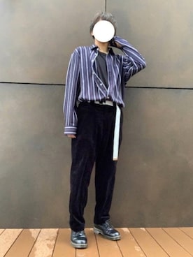 「Dickies（ディッキーズ）の【Dickies(ディッキーズ)】別注コーデュロイワイドパンツ（その他パンツ）」を使った、daikiさん（メンズ・171cm）の秋コーディネート