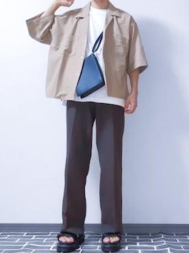 「Cuirs（キュイー）のアイテム（パンツ）」を使った、daikiさん（メンズ・171cm）の夏コーディネート