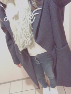 「HOTPING（ホッピン）のアイテム（ダウンジャケット/コート）」を使った、Kanna さん（レディース・151cm）の冬コーディネート