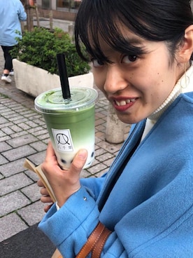 「I am I （アイアムアイ）のアイテム（ジャケット/アウター）」を使った、🅿︎さん（レディース・156cm）の冬コーディネート