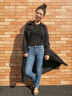 「GAP（ギャップ）のアイテム（パンツ）」を使った、AOIさん（レディース・160cm）の秋コーディネート