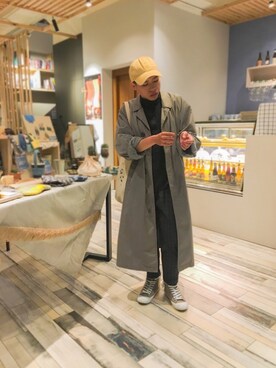 「NET（ネット）のアイテム（帽子）」を使った、肯尼🇹🇼さん（メンズ・158cm）の春コーディネート