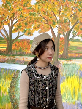 「handmade」｜「アイテム（キャップ）」を使った、dawong14さん（レディース・163cm）の冬コーディネート