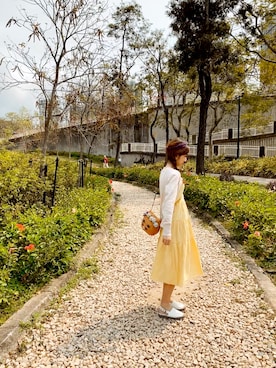 「yellow」｜「アイテム（ワンピース/ドレス）」を使った、dawong14さん（レディース・163cm）の春コーディネート