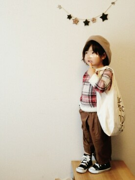 みー🐱さん（キッズ・90cm）の冬コーディネート