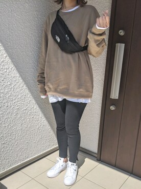 「ノースフェイス」｜ゆーまりさん（レディース・161cm）の春コーディネート