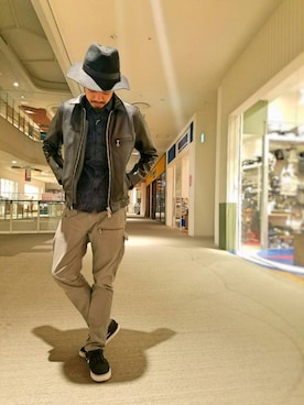 「ららぽーと富士見」｜「アイテム（ブルゾン）」を使った、KJさん（メンズ・181cm）の冬コーディネート