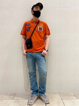 「AVIREX（アヴィレックス）のアイテム（腕時計）」を使った、KJさん（メンズ・181cm）の春コーディネート