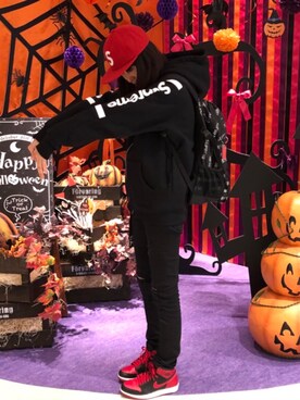 「wearhalloween2017」｜「アイテム（キャップ）」を使った、AYU∞さん（レディース・166cm）の秋コーディネート