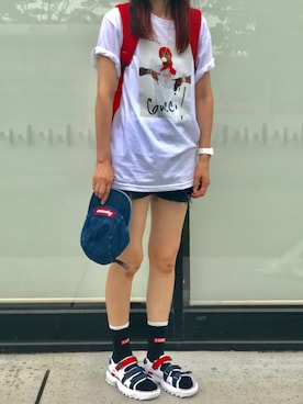 「ストリート女子」｜「アイテム（アクセサリー）」を使った、AYU∞さん（レディース・166cm）の夏コーディネート