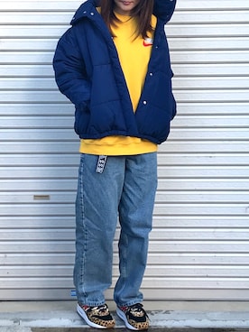 「SILVER TAB（シルバータブ）のアイテム」を使った、AYU∞さん（レディース・166cm）の冬コーディネート