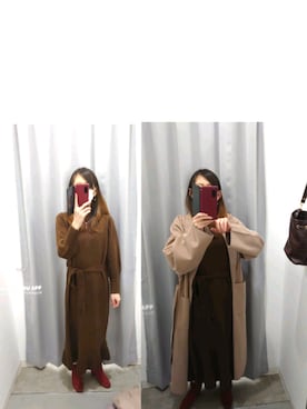 auさん（レディース・159cm）の冬コーディネート