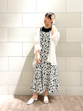 「ジーナシス」｜「アイテム（ワンピース）」を使った、いくみさん（レディース・163cm）の春コーディネート