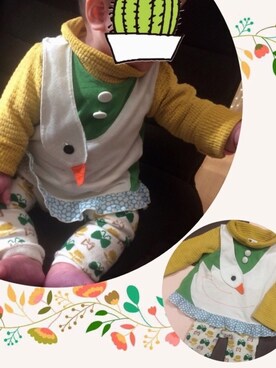 「Petit jam（プチジャム）のアイテム」を使った、ロボさん（キッズ・70cm）の冬コーディネート