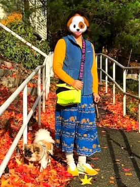 「おさんぽスタイル」｜「アイテム（ジャケット/アウター）」を使った、QT.MAIさん（レディース・155cm）の秋コーディネート