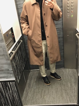 Yaeca ヤエカ のステンカラーコートを使ったメンズ人気ファッションコーディネート Wear