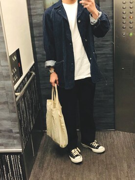 「united arrows」｜「アイテム（アナログ腕時計）」を使った、tatsunokoさん（メンズ・165cm）の春コーディネート