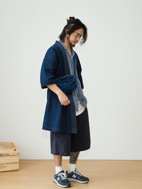 「initial（イニシャル）のアイテム（ジャケット/アウター）」を使った、chiwing智荣さん（メンズ・170cm）の冬コーディネート