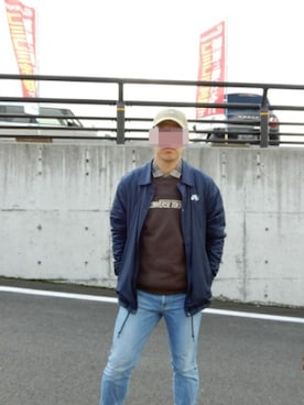 「CONVERSE TOKYO（コンバーストウキョウ）のアイテム（スウェット）」を使った、threestarさん（メンズ・175cm）の秋コーディネート