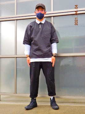 「CONVERSE TOKYO（コンバーストウキョウ）のアイテム（キャップ）」を使った、threestarさん（メンズ・175cm）の春コーディネート