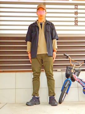 「CONVERSE TOKYO（コンバーストウキョウ）のアイテム（キャップ）」を使った、threestarさん（メンズ・175cm）の春コーディネート
