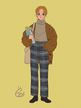 ëmirikaさん（レディース・160cm）の冬コーディネート