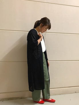 「レースカーディガン」｜みわさんさん（レディース・158cm・20代）の春コーディネート