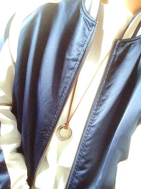 「GUコーデ」｜「アイテム（スタジャン）」を使った、Reiさん（レディース・159cm）の冬コーディネート