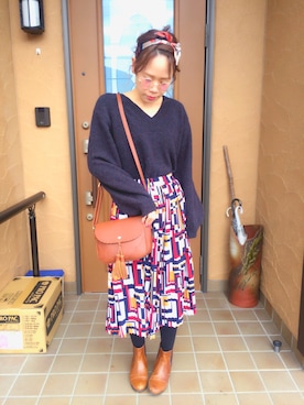 「お買い物」｜「アイテム（ブーツ）」を使った、らむさん（レディース・158cm）の冬コーディネート
