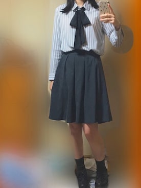 「ボウタイ」｜あちゃさん（レディース・166cm）の秋コーディネート