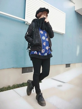 「MALKOMALKA（マルコマルカ）のアイテム」を使った、あゆみっくすさん（レディース・164cm）の冬コーディネート