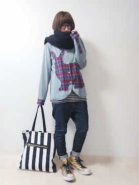 「FRAPBOIS（フラボア）のアイテム」を使った、あゆみっくすさん（レディース・164cm）の冬コーディネート