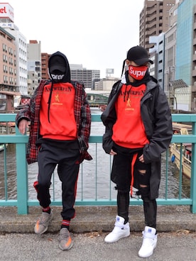 「vetements」｜「アイテム（その他アウター）」を使った、HALO TOKYOさん（メンズ・178cm）の冬コーディネート