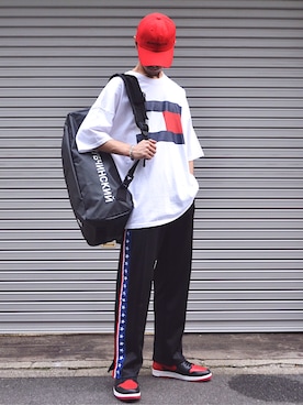 「Gosha Rubchinskiy（ゴーシャラブチンスキー）のアイテム（バッグ）」を使った、HALO TOKYOさん（メンズ・178cm）の春コーディネート