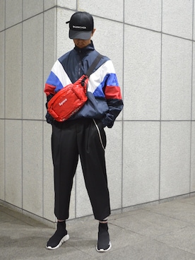 「vetements」｜「アイテム（ナイロンジャケット）」を使った、HALO TOKYOさん（メンズ・178cm）の秋コーディネート