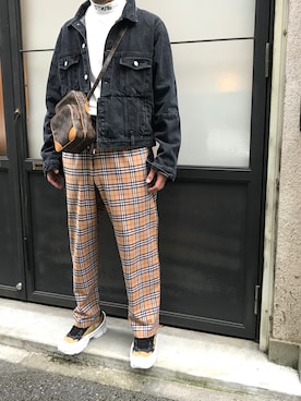 「LouisVuitton」｜「アイテム（デニムジャケット）」を使った、HALO TOKYOさん（メンズ・176cm）の秋コーディネート