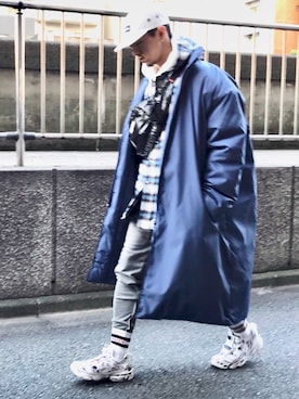 「vetements」｜「アイテム（その他アウター）」を使った、HALO TOKYOさん（メンズ・178cm）の冬コーディネート
